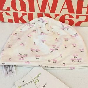 Silkberry Baby Beanie Orchard Print, NEW WITH TAGS